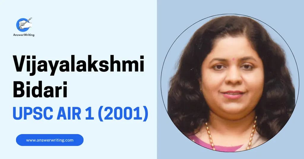 Vijayalakshmi Bidari: UPSC AIR 1 (2001), Strategy